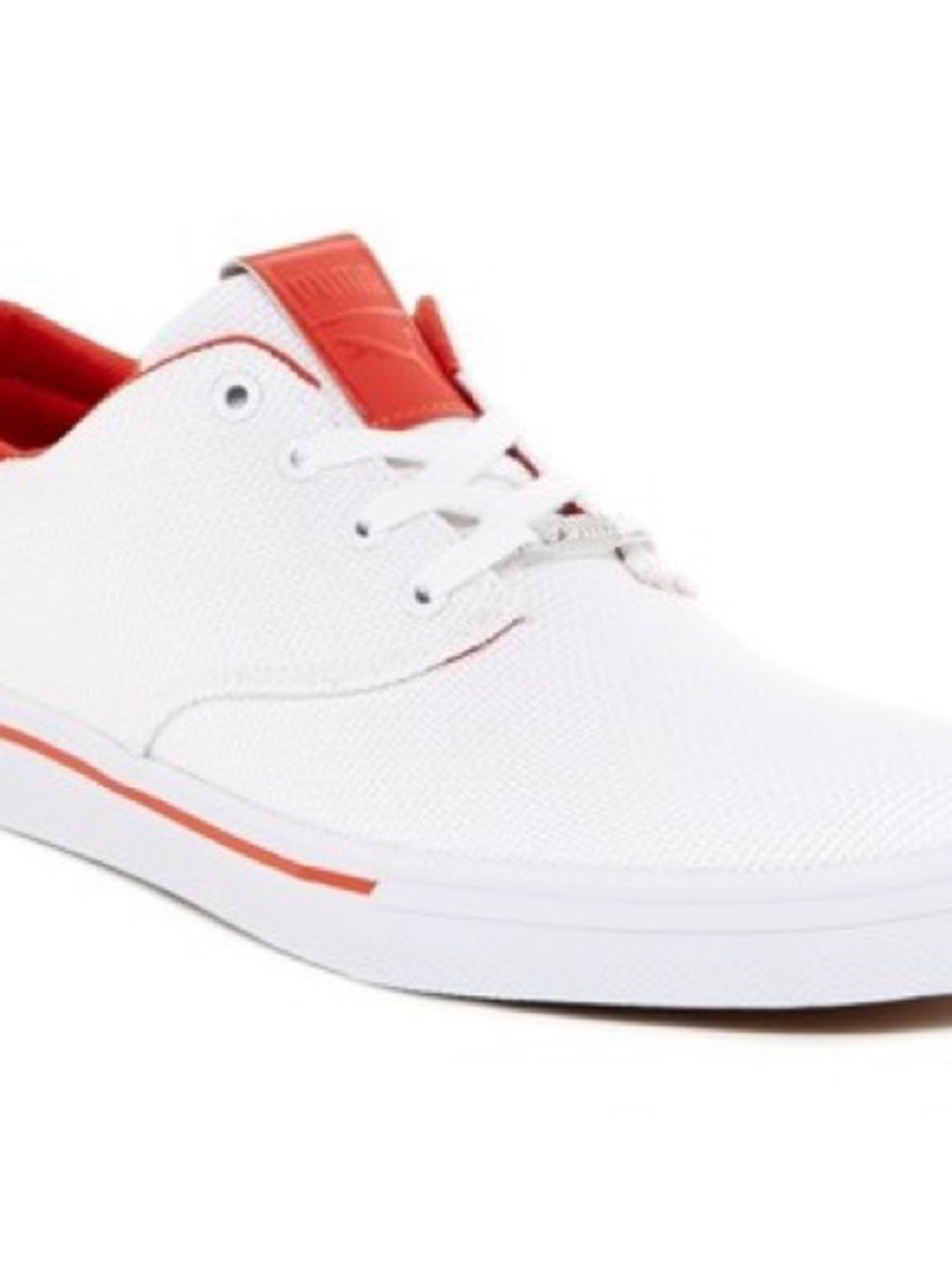 PUMA EI Seevo Canvas Sneaker
Men's size US 9 - White-Medium
green-Grenadine